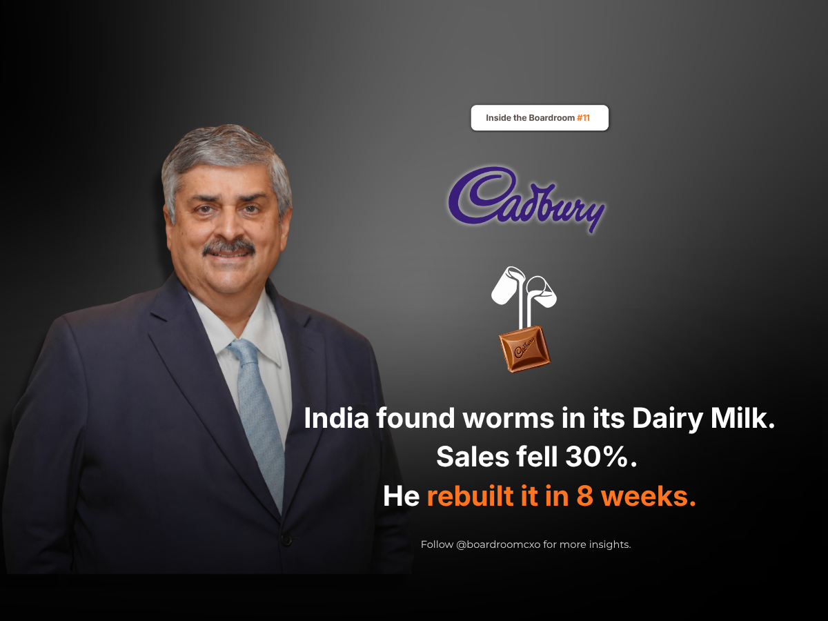 Cadbury Dairy Milk bars, the product at the center of the October 2003 worm contamination crisis that Managing Director Bharat Puri resolved with a redesigned purity-sealed wrapper