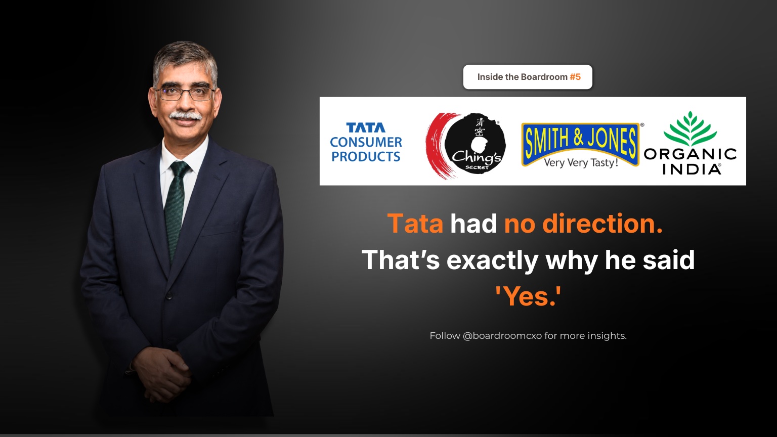 Sunil D'Souza, who turned down and then took the top job at Tata Consumer Products, building it into a ₹20,290 crore FMCG company